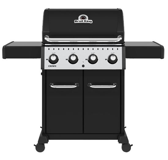 Broil King Crown 420 Series 865254 Gas Grill, 40,000 Btu, Propane, 4-Burner, 460 sq-in Primary Cooking Surface