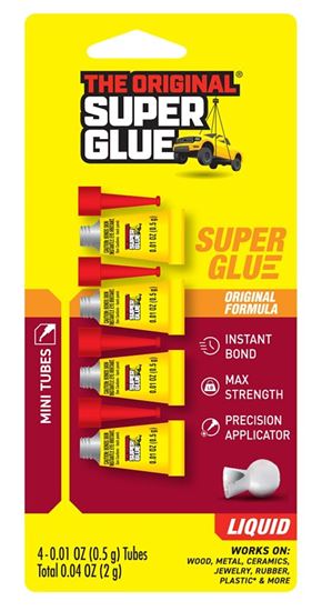 Superglue Corp 11710072 Single-Use Super Glue, Liquid, Characteristic,  Clear/Transparent, 0.5 g, Tube #VORG8678989, 11710072