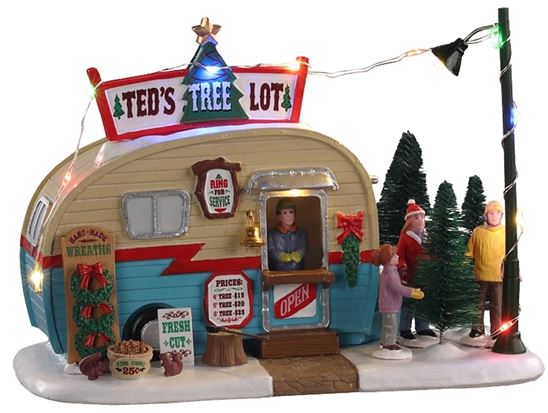 Lemax 04746 Ted's Tree Lot Figurine, Battery Operated, 4.5 V  6 Pack