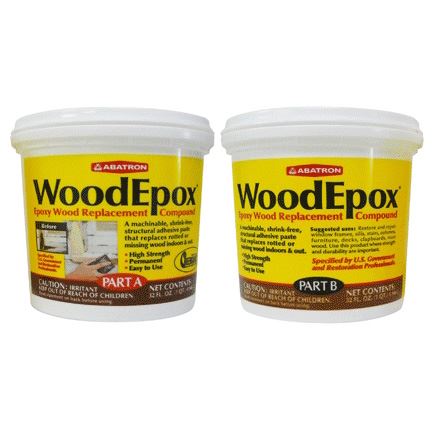 Buy Abatron LW2PKR Wood Filler, Liquid, Faint, Slightly Aromatic Part A,  Irritating Ammonia Part B, Clear, 2 pt Clear