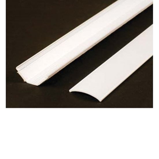 Wiremold Wire Raceway Channel, White Plastic, 5-Ft.