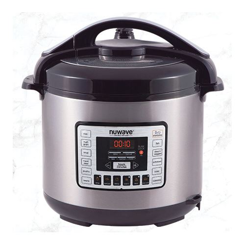 NuWave 8-qt Nutri-Pot Pressure Cooker with Pot, Glass Lid, & Rack