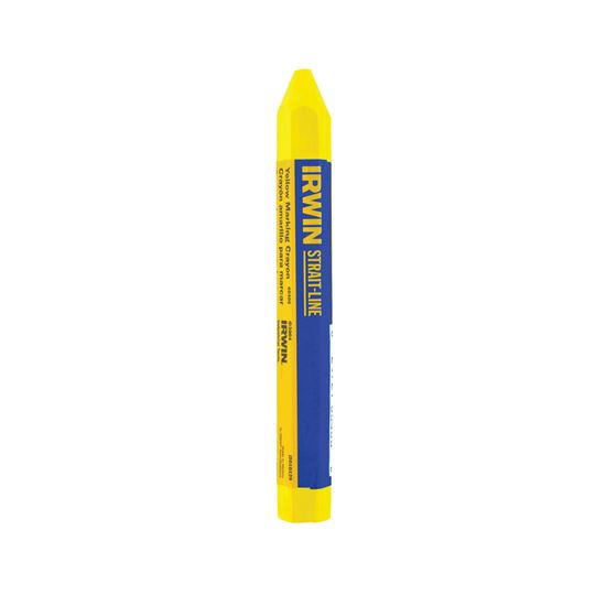Ticonderoga 49600 Lumber Crayon, Yellow, 1/2 in Dia, 4-1/