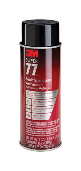  3M Super 77 Multipurpose Adhesive, 16.75oz. Spray