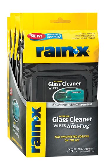 Rain-X Glass Cleaner w/ Anti-Fog Wipes, 1814042