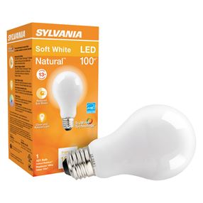 Sylvania 40665 LED Bulb, General Purpose, A21 Lamp, E26 Lamp Base, Dimmable, Soft White Light, 2700 K Color Temp, Pack of 6