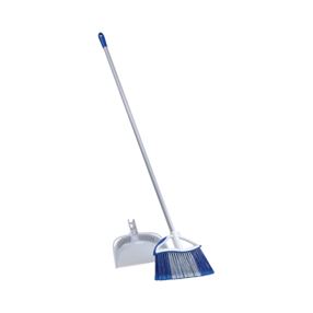Rubbermaid Plastic Stand-Up Long Handled Broom & Dust Pan Set #VSHE17544,  G148