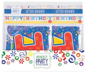 FLP 7550 Party Banner Letter, Neon, Pack of 24