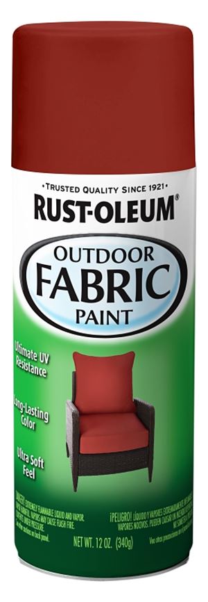 Rust-Oleum 379554 Fabric Spray Paint, Matte, Chili Red, 12 oz, Can