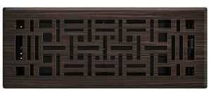 Imperial RG3448 Art and Craft Floor Register, 12 in L, 4 in W, Polystyrene/Steel, Oil Rubbed Bronze