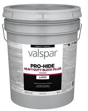 Valspar Pro-Hide 91229 Series 028.0091215.008 Blockfiller Primer, White, 5 gal, Pail
