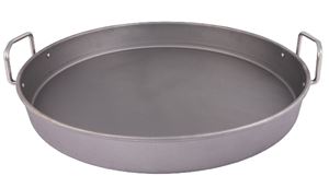 Oklahoma Joe's 1996978P04 Deep Dish Pan, Round, 18-1/2 in Dia, 19 in L, 19 in W, Carbon Steel, Pack of 4