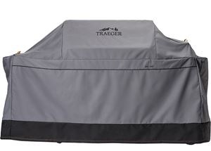 Traeger BAC601 Grill Cover, 70 in W, 25 in D, 48 in H, 600D Polyester/Nylon, Gray