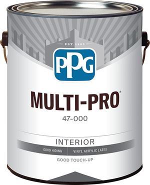 PPG MOPAKO PRO 47-1110/01 Interior Paint, Flat, White, 1 gal, 400 sq-ft Coverage Area, Pack of 4