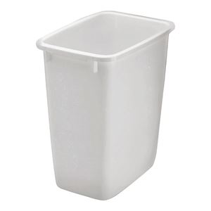 Rubbermaid 6-Quart Bedroom, Bathroom, and Office Wastebasket Trash Can, 2-Pack, White