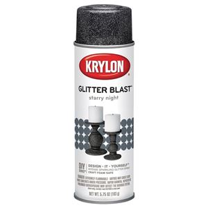 Krylon K03802A00 Craft Spray Paint, Glitter, Silver Flash