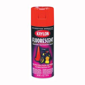 Krylon K03105007 Fluorescent Spray Paint, Gloss, Cerise, 11 oz, Can