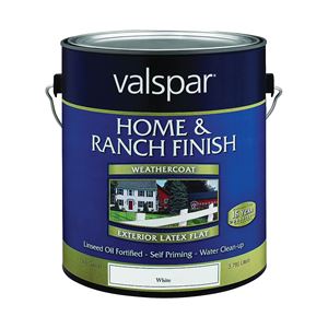 Valspar 3141-75 Barn and Fence Oil Based Paint, 1-Gallon, White - Exterior  House Paint 