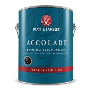 Pratt & Lambert ACCOLADE Z4900 0000Z4989-16 Premium Paint and Primer, Semi-Gloss, Super One-Coat White, 1 gal, Pack of 4