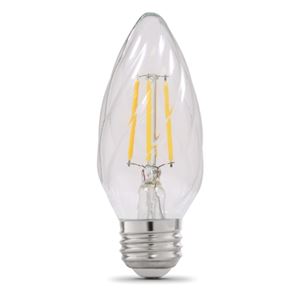 Feit Electric BPF1560/850/FILED LED Bulb, Decorative, F15 Lamp, 60 W Equivalent, E26 Lamp Base, Dimmable, Clear, Pack of 6
