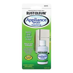 Rust-Oleum 203000 Appliance Touch Up Paint, Solvent-Like, White, 0.6 oz, Bottle