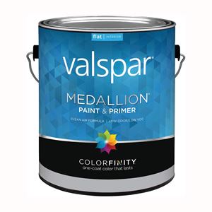 Valspar Medallion 1400 Series 027.0001400.007 Interior Paint, Flat Sheen, White, 1 gal, Can