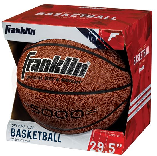 Lifetime 29.5 in Official Size Rubber Basketball, Red, White and