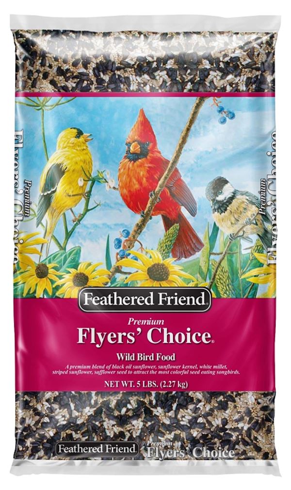 Feathered Friend Flyers' Choice Series 14162 Wild Bird Food, Premium, 5 lb Bag