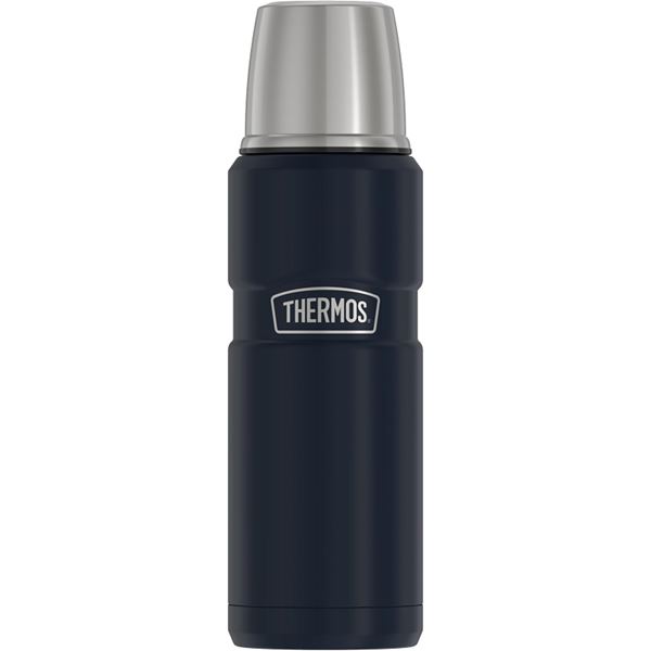 Thermos Stainless King SK2000MDB4 Beverage Bottle, 16 oz Capacity, Stainless Steel, Midnight Blue