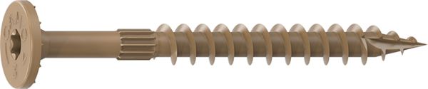 CAMO 0360179 Structural Screw, 1/4 in Thread, 3 in L, Flat Head, Star Drive, Sharp Point, PROTECH Ultra 4 Coated, 500