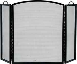 Simple Spaces CPO90505BK3L 3-Panel Fireplace Screen, Black 
