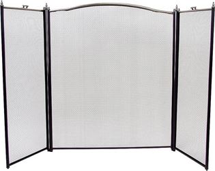 Simple Spaces C31020ASK3L 3-Panel Fireplace Screen, Antique Silver 