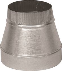Imperial GV0821 Short Duct Reducer, 6 in L, 28 ga Gauge, Galvanized Steel 