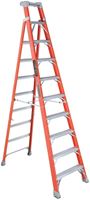 Louisville FXS1510 Cross Step Ladder, 170 in Max Reach H, 10-Step, 300 lb, Type IA Duty Rating, 3 in D Step, Fiberglass 