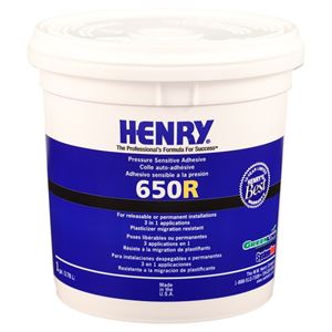 Henry 12849 Pressure Sensitive Adhesive, Paste, Mild, White, 1 gal