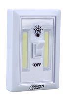 Powerzone Cordless Light Switch, 2 in L, 3 W, 4 AAA Battery, Wall Mount 