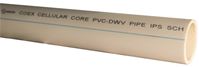 JM Eagle 30650 Pipe, 1-1/2 in, 20 ft L, Solvent Weld, SCH 40 Schedule, PVC, White 