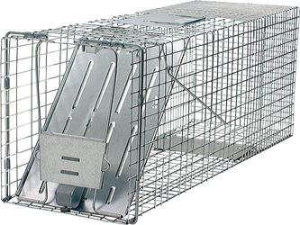 Havahart 1079 Large Animal Trap, Spring Loaded, 12 in H X 10 in W X 32 in D, Steel 