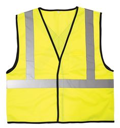 Safety Works SWX00262-02 Safety Vest, One-Size, Polyester, Lime Green, Hook-and-Loop 