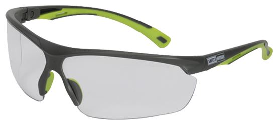 MSA SWX00258 Semi-Rimless Safety Glasses, Anti-Fog Lens, Gray/Green Frame 
