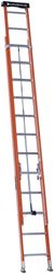 Louisville L-3022-24PT Extension Ladder, 286 in H Reach, 300 lb, 1-1/2 in D Step, Fiberglass, Orange 