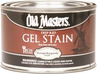 Old Masters 84208 Oil Based Gel Stain, 1 pt Can, 1000 - 1200 sq-ft/gal, 842 Vintage Burgundy 