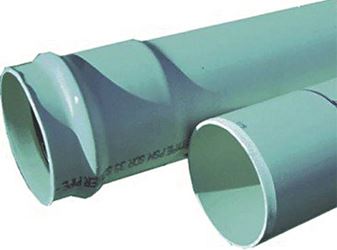 JM Eagle 67942 Gravity Sewer Pipe, 6 in, 13 ft L, Push Fit, SCH 35 Schedule, PVC, Green 