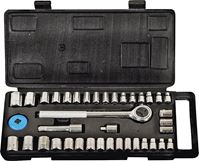 Vulcan Metric/Sae Socket Wrench Set, 40 Pieces, 1/4 Or 3/8 In 