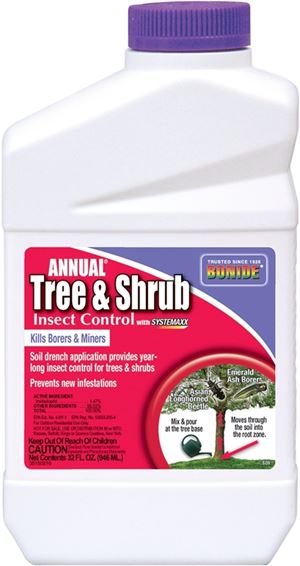 Bonide Annual 609 Concentrated Tree and Shrub Insect Control, 1 qt Can, Opaque/Tan, Liquid
