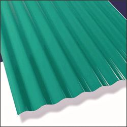 Sun-N-Rain 106624 Corrugated Roofing Panel, 26 in W x 12 ft L, Green, PVC 
