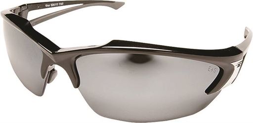 Edge Eyewear SDK117 Safety Glasses, Khor Series, Black/Silver Lens Color 