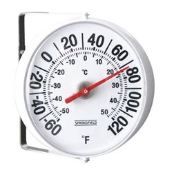 Taylor 5159 Thermometer, Analog, Celsius, Fahrenheit Temperature Sensor, -50 to 50 deg C, -60 to 120 deg F 