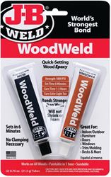 J-b Weld Woodweld Quick Setting Wood Epoxy Adhesive, 2 oz, Tube, Light Tan, Sweet, Paste 