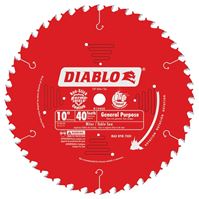 Diablo D1040X General Purpose Circular Saw Blade, 10 in Dia x 0.071 in T, 40 Teeth, 5/8 in Arbor 